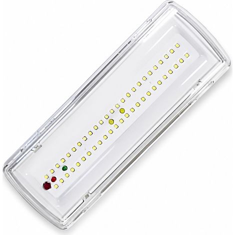 Lampada di Emergenza a LED 3.5W 400lm Luce Fredda 6500K Autonomia 3 Ore Batteria Ricaricabile al Litio, Montaggio da Parete o Soffitto Come Plafone (1/3)