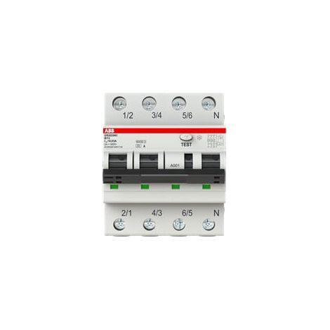 Dispositivo diferencial ABB ds203nca-b16 16A 6kA