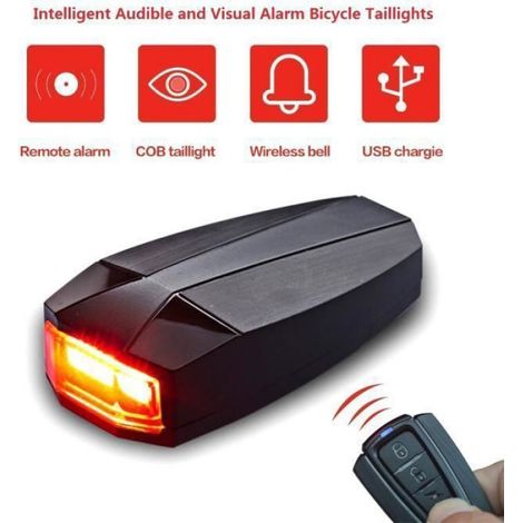 Feu arrière multifonction Intelligent Anti-vol - Pour être vu - Rechargeable USB - Mixte (1/4)