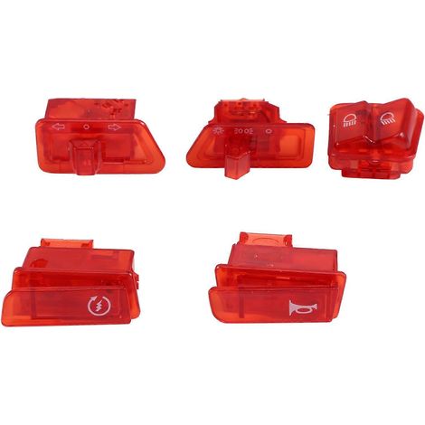Interruptor de intermitentes para motocicleta, luz de cruce y de largo alcance, botón de bocina para scooter GY6 50Cc 125Cc 150Cc Honda DIO AF17 AF18 Rojo (1/5)