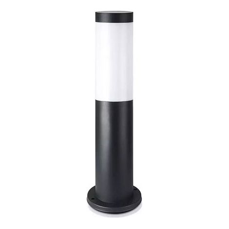 E27 PALETTO CON LAMPADA 45CM SENSORE CORPO IN ACCIAIO INOX NERO IP44
