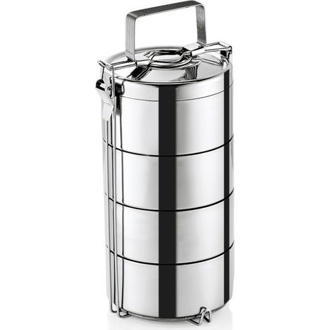 Conteneur isotherme à étages 3 bacs de 0,6 ltr Ø 14 cm inox - Was Germany (1/2)