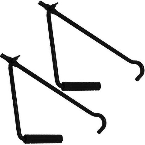 Cric manuel pour voiture, cric à ciseaux pliable, outil de dépannage de pneu portable pour coffre de véhicule, lot de 2, noir (1/5)