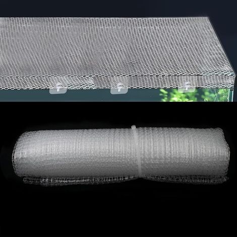 Couvercle Aquarium,Filet en Maille Transparente pour Aquarium,Plastique Grille de Protection Empêche Les Poissons de Sauter et Protège Contre Les Chats,1 x 2 m (1/5)