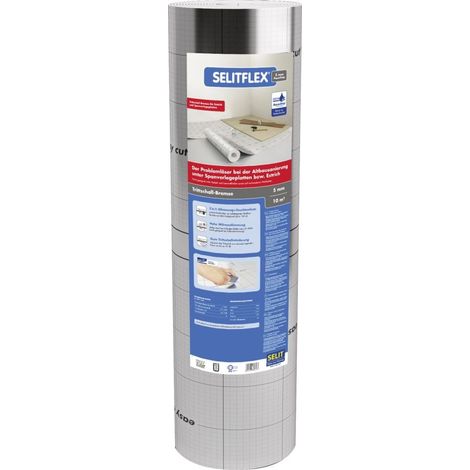 SelitFlex 5 mm Dämmunterlage 10 m Rolle Trittschalldämmung (1/2)