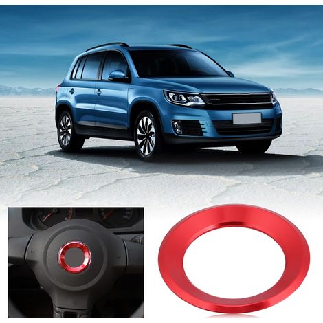 Anneau décoratif pour volant de voiture Octavia A7 A5 Rapid Fabia Superb 2012-2016 rouge (1/5)