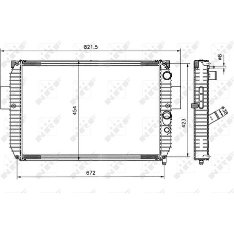 Radiateur, refroidissement du moteur NRF 51564 IVECO 131226311 93818439 93822628