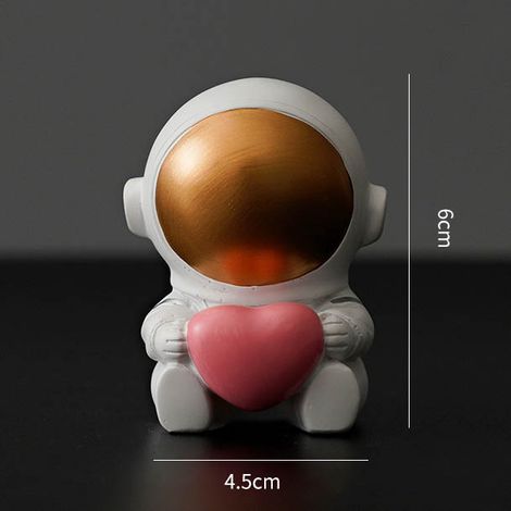 Bookends - Astronaut Shape - Metal Construction - For Bookshelf Organization And Room Decor - Set Of 2