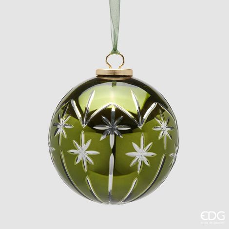 EDG Addobbo Palla Stelle Verde D 13 cm