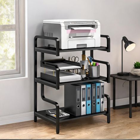 Meuble de rangement de bureau negro 55 x 40 x 77 cm (1/5)