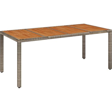 Maison Exclusive - Gartentisch mit Holzplatte Grau 190x90x75 cm P