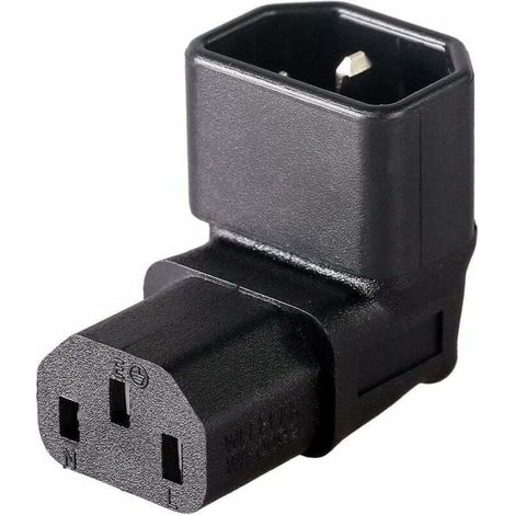 Adaptateur secteur IEC C14 vers C13 / PDU Plug TV LCD à montage mural à angle de 90 degrés (1/3)
