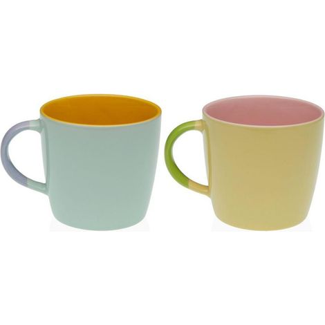 VERSA taza mug pastel surtida 430 ml , Taza mug Pastel surtida 430 ml, un accesorio práctico y decorativo ideal para disfrutar de tus bebidas favoritas con estilo. Su diseño en ton
