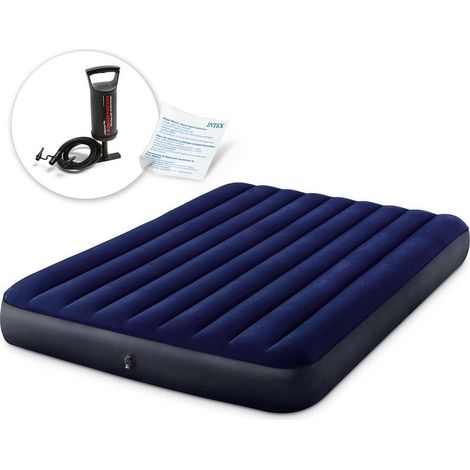 Matelas gonflable 203x152x25 cm avec pompe à piston INTEX 64759 (1/5)