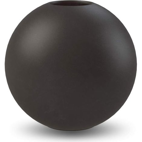 Ceramic Vase Decorative Minimalist Modern Vases, Spherical Elegant Decorative Vases, Mini Vases for Centrepieces, Living Room, Bedroom, Dining Table, Entryway (Black, Ø10cm)