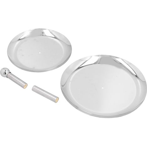 Plateau à fruits en acier inoxydable à 2 niveaux, multifonctionnel et durable, pour cupcakes en libre-service, idéal pour la maison et l'hôtel. (1/5)