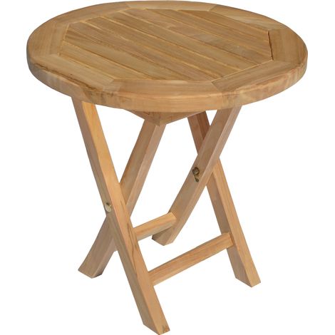 Runder Beistelltisch aus Teakholz 50cm LOMBOK