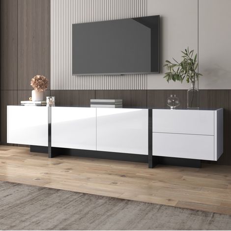 TV Möbel Sideboard Aufbewahrung 190 cm Hochglanz HAVRYA (1/5)