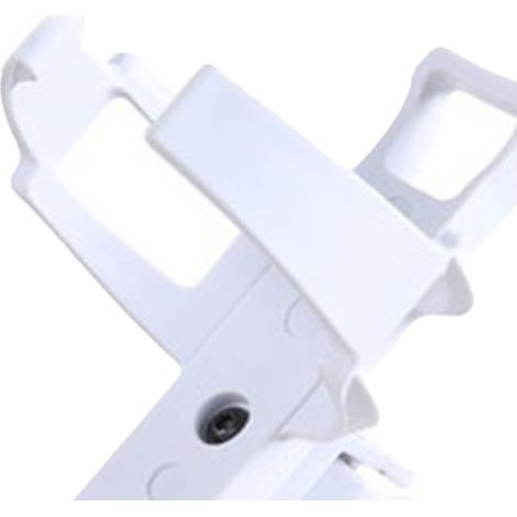 Weißer, drehbarer Flaschenhalter für Fahrräder, praktischer, flexibler und stabiler Flaschenhalter aus Kunststoff (1/5)