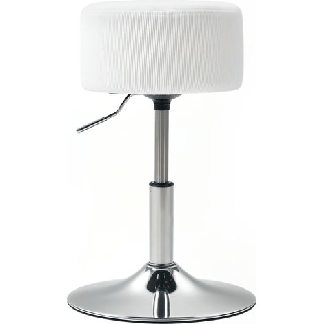 Table réglable hauteur 52-66 cm Tapizado Pana Giratorio 360° Blanco