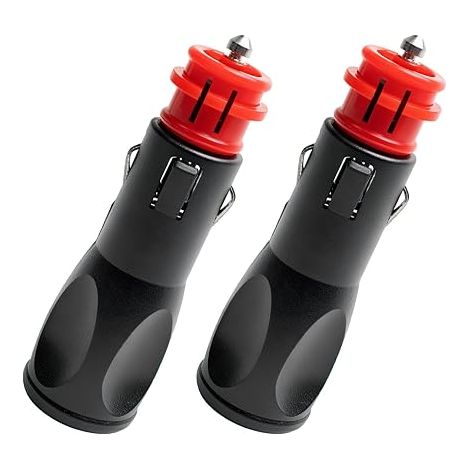 Prise Allume Cigare Male 12V, Fiche Allume Cigare 12V/24V Universelle avec Fusible 10A Remplaçable, Connecteur Mâle 120W, Adaptateur Alimentation Voiture Camion Moto Bateau Camping (1/5)