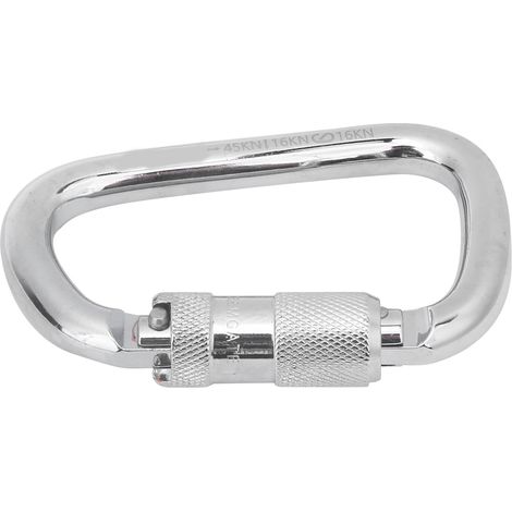 Mousqueton à boucle en D en acier 40Cr 45KN pour accessoire de sécurité en escalade extérieure