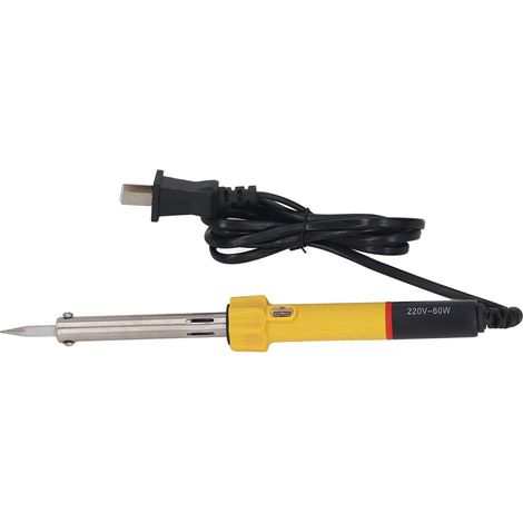 Fer à souder jaune 60W, chauffage rapide en 2 minutes, semi-automatique, 2 modes de puissance, convient aux réparations et aux projets de bricolage, prise américaine 110-220V. (1/5)