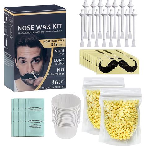 Kit complet d'épilation nasale pour homme et femme, pour épilation rapide, idéal pour le nettoyage des narines