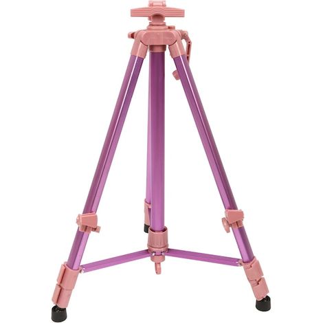 Chevalet portable, réglable par manivelle, violet, avec sac de transport (1/5)