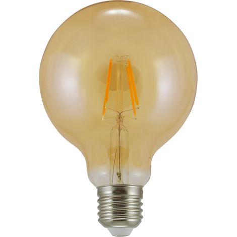 Ampoule LED filament G95 E27 2000K 350lm ambre Polux (1/3)