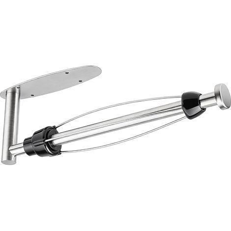 Argenté Porte Sopalin Con Effet Amortissant, Support de Papier Porte Rouleau à Une Main Auto adhésif Acier Inoxydable Dderouleur Essuie Tout Murale (1/5)