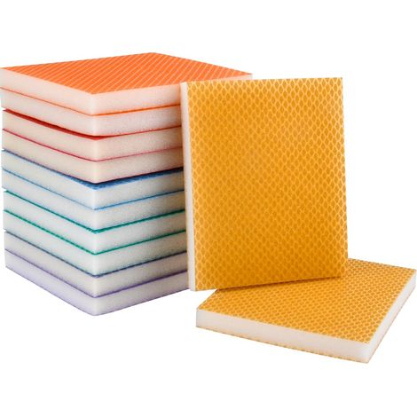12Pcs Éponge de Ponçage, Cale a Poncer Kit Grain 100/120/150/180/220/240, Papier de Verre Flexible, Blocs de Ponçage, Patins de Ponçage pour Meuler Polir Le Métal Le Bois L'acier (1/5)