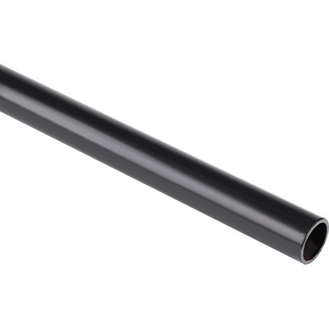 Guidon plat rétro moto 22mm noir, barre droite universelle (1/5)