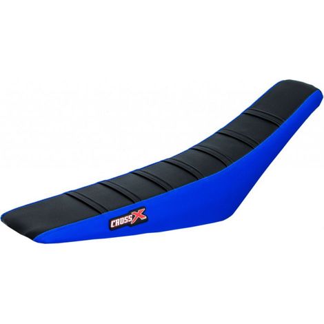 HOUSSE DE SELLE SHERCO SE-R SEF-R - TOP BLACK- SIDE BLUE-STRIPES BLACK