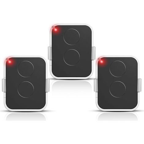 Confezione da 3 telecomandi compatibili con Nice Era ONE2/ON2E/ON4E/ON1E, telecomando per porta da garage 433,92 MHz, codice variabile, 2 canali (bianco) (1/5)