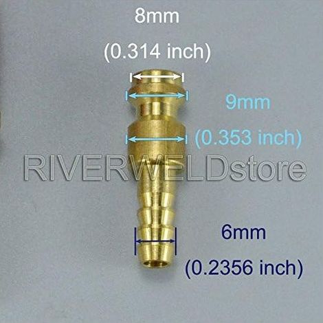 Argon-Schnellkupplung für Schweißschlauch QQ300 PTA DB SR WP 17 18 26 TIG (1/2)