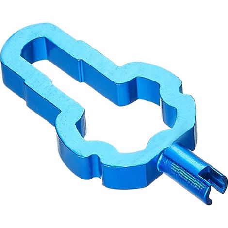 Kompakter Ventileinsatzentferner, multifunktionaler Reifenschlüssel, 15 cm langer ergonomischer Griff, gehärteter Stahl, Fahrradreparatur-Handwerkzeug für Mountainbikes und Rennräder (1/5)