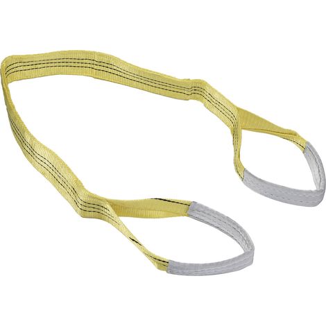 Élingue plate 3T en sangle PES haute résistance, accessoire de levage pour grue, largeur 75mm, longueur 3 mètres (1/5)