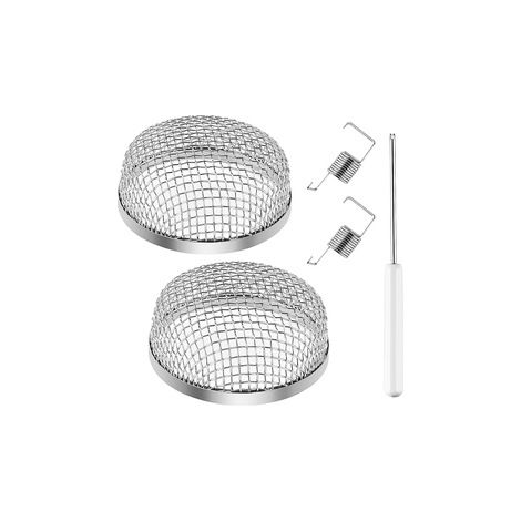 2 grilles anti-insectes en inox pour camping-car – Bouche de ventilation 2,8″ – Protection pour poêle et chauffage
