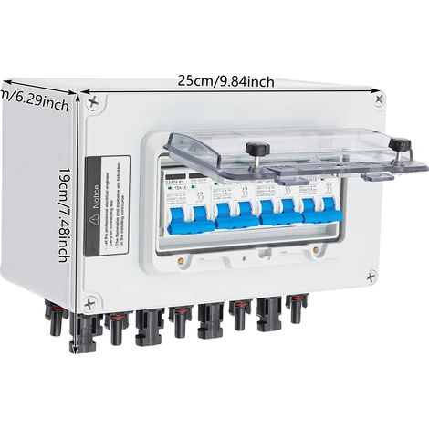 PV-Verbindungsbox, wasserdicht, Multi-String-Management, Elfenbein (1/2)