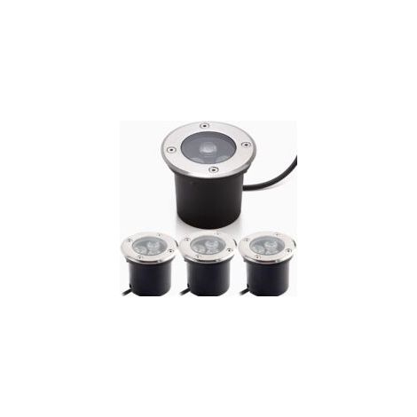 Spot Encastrable Exterieur, 4 Pack Spot Led Encastrable Exterieur 3W IP67 Spot Terrasse Exterieur Encastrable 280 Lumen, Éclairage pour Chemins pour Allée de Balcon de Jardin, 3000k 230v (1/5)