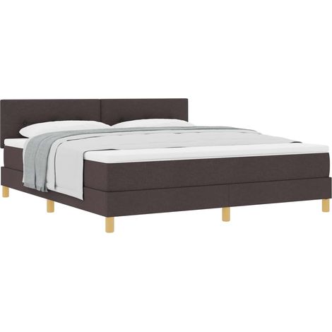 Maison Exclusive - Boxspringbett mit Kissen Dunkelbraun 180 x 200