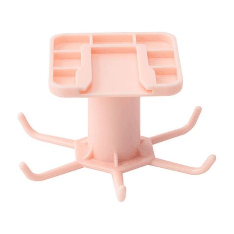 Crochet de cuisine pivotant à 360° rose pour cuisine/salle de bain/armoire, sans perçage (1/5)