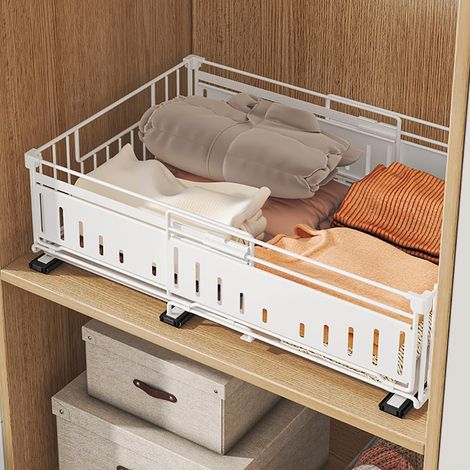 Kitchen Under Sink Shelf Under Sink Storage Cupboard Under Sink Organizer with Drawers for Kitchen Bathroom 29 x 38 x 49 cm (Black)