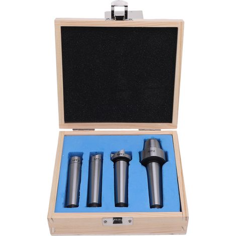 Jeu de 4 coupelles d'entraînement pour tour à bois MT2, avec coffret en bois pour le travail du bois et des métaux. (1/5)