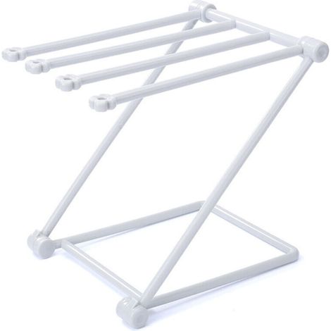 Porte-Serviette sur Pied Pliable,Porte-Serviettes Salle de Bains avec Conception à 4 Barres Convient pour la Chambre à Coucher, la Salle de Bain, la (1/4)