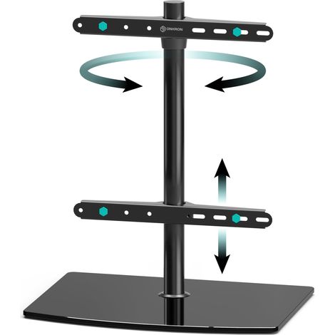 Pied TV Verre Trempé 32-75 Pouces, 40 kg, Max VESA 400x400, PT3-B (1/5)