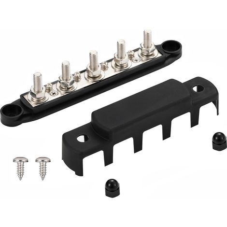 1 Pièce Bloc de distribution d'alimentation M8 (5/16") à 5 goujons,barre de bus robuste à 5 voies 12-48V (1/5)