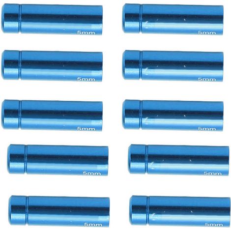 10 Capuchons Aluminium 5mm pour Gainage de Freins VTT et Vélo Route - Bleu (1/5)