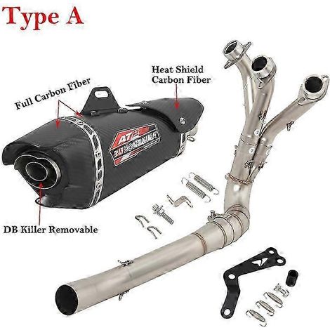 Système d'échappement moto, silencieux de raccordement avant DB Killer pour Yamaha MT09, MT-09, FZ09, XSR900, Tracer 9 GT MT 2020-2023 (Type A) (1/5)